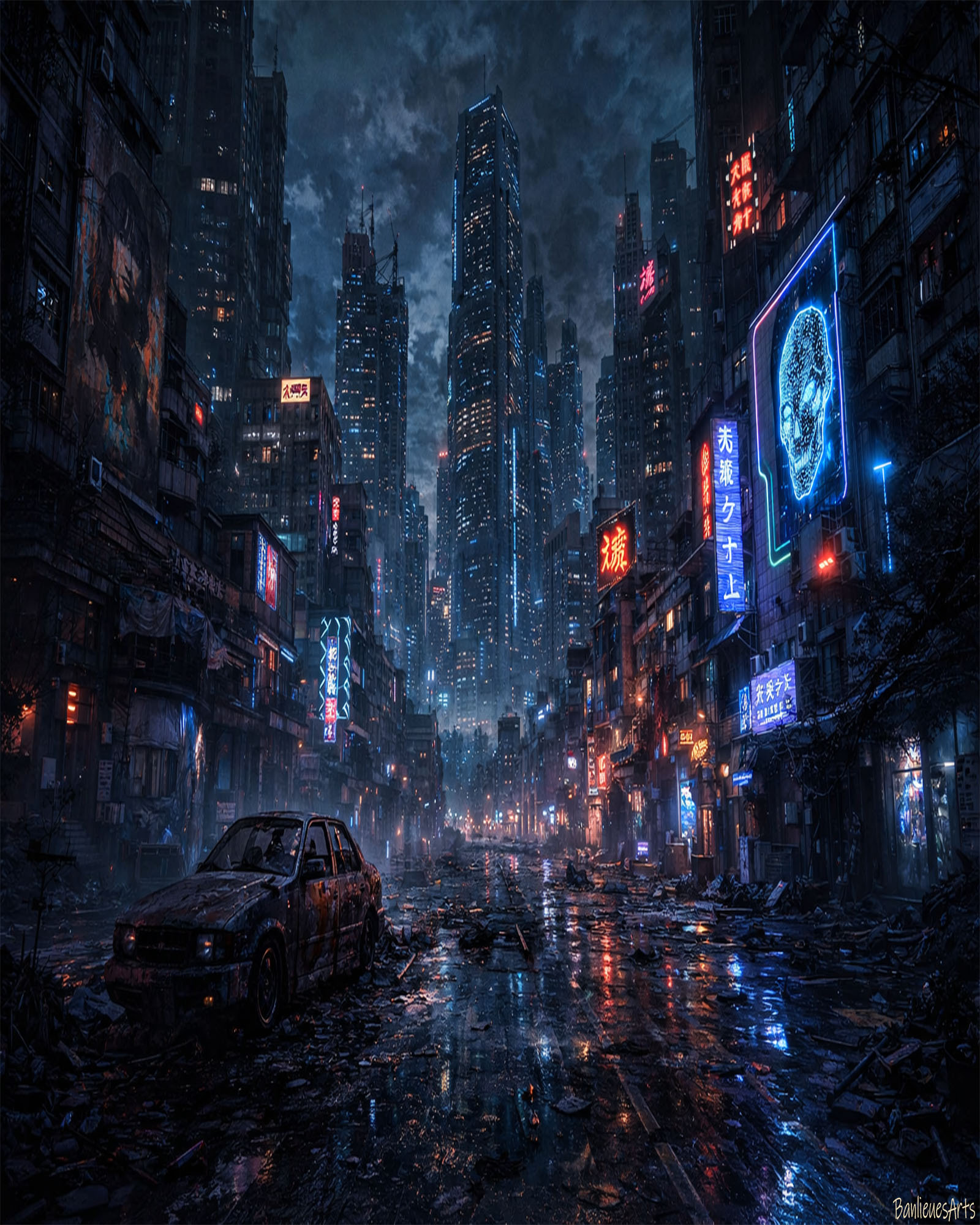 Ville froide sous néons