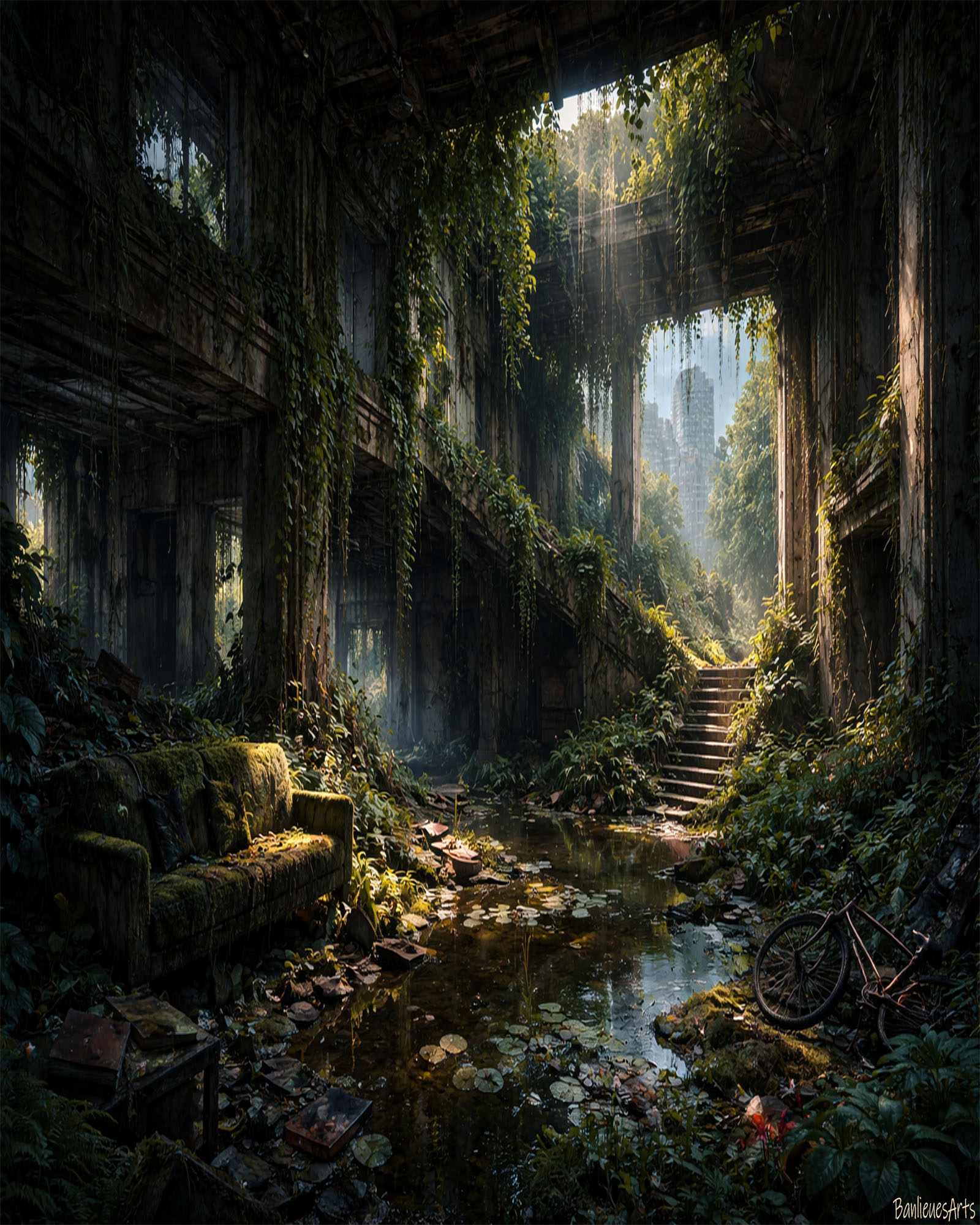 Ruines reconquises par la nature